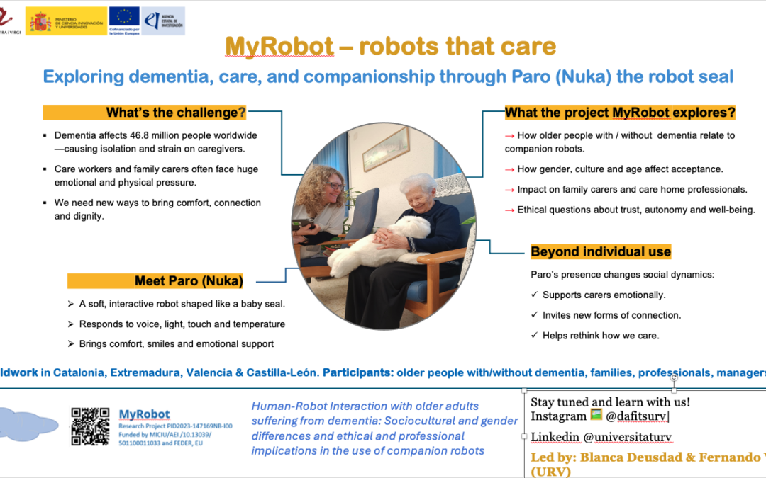 uman-Robot Interaction with older adults suffering from dementia: Sociocultural and gender differences and ethical and professional implications in the use of companion robots  (MyRobot)
